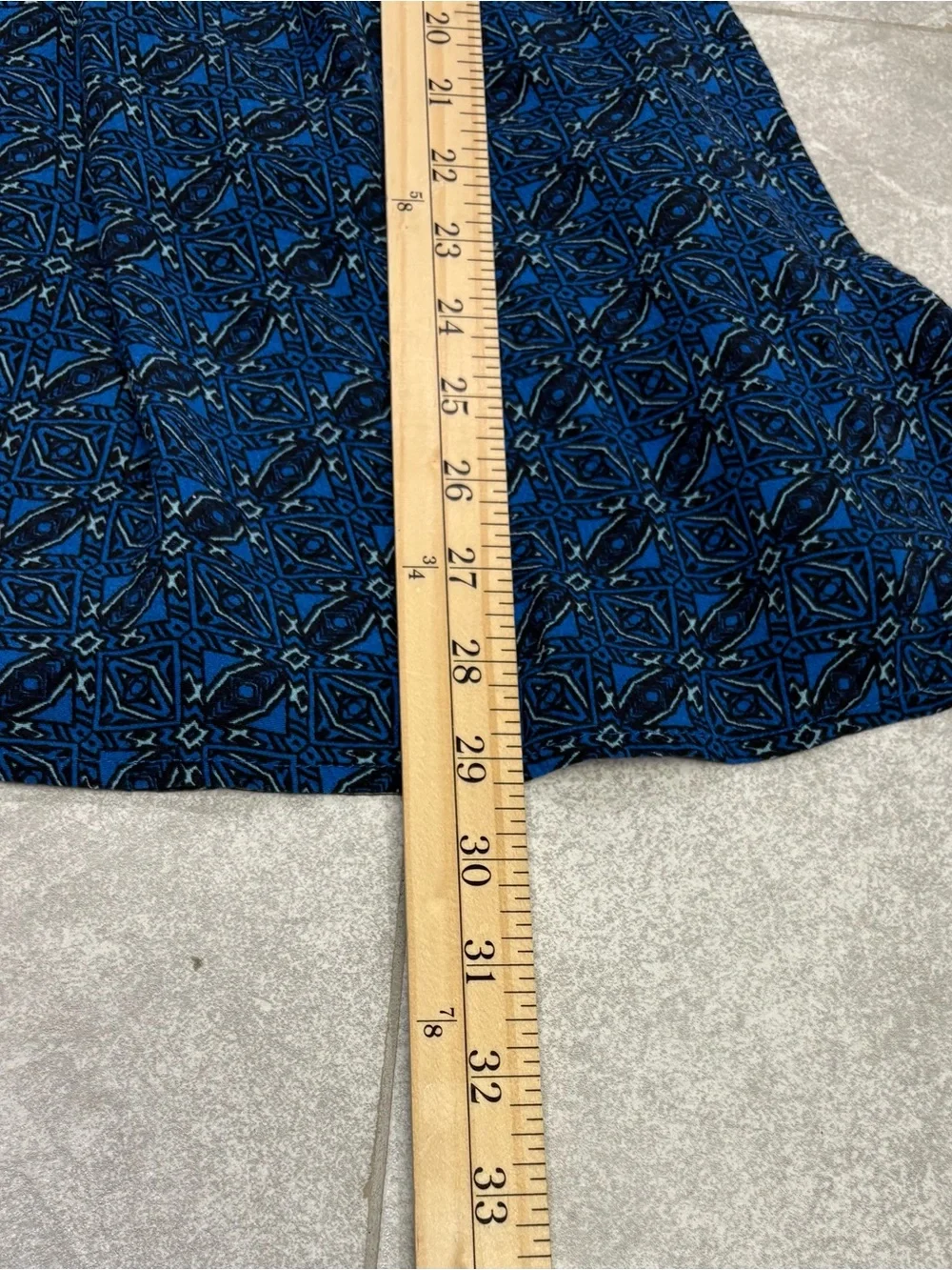 Forever 21 Blue Geometric Fit & Flare Dress Size XS